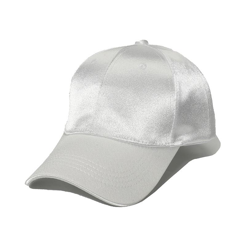 Luxury Satin Baseball Cap Shiny Adjustable Dad Hat for Women