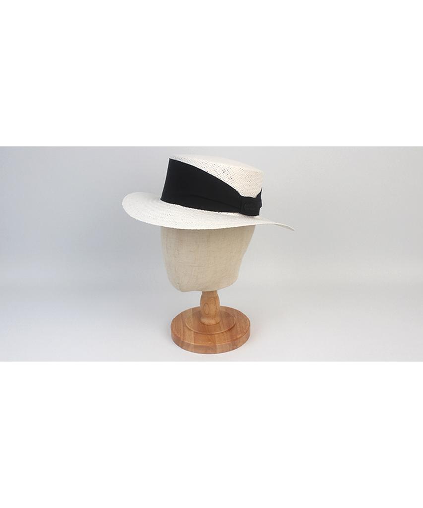Bold Line White Panama Hat