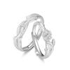 Platycodon Flower Couple Ring Female Niche Design Trend Open Men's and Women's Rings Fashion Personality Thorns Rose Pair Ring