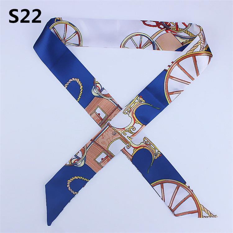 47 Colors Brand Bandana Small Silk Bag Scarf Women Head Hijab Scarf Long Skinny Scarves For Ladies Fashion Headband