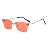 New frameless trimmed square sunglasses European and American fashion sunglasses Internet celebrity street shot women concave sunglasses
