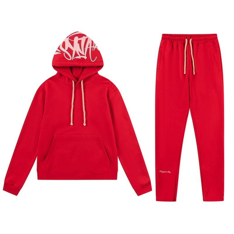 High Quality SynaWord American Loose Sweater Hoodie Sweatpants Y2K Men's and Women's Tide Couple Casual Suit Syna