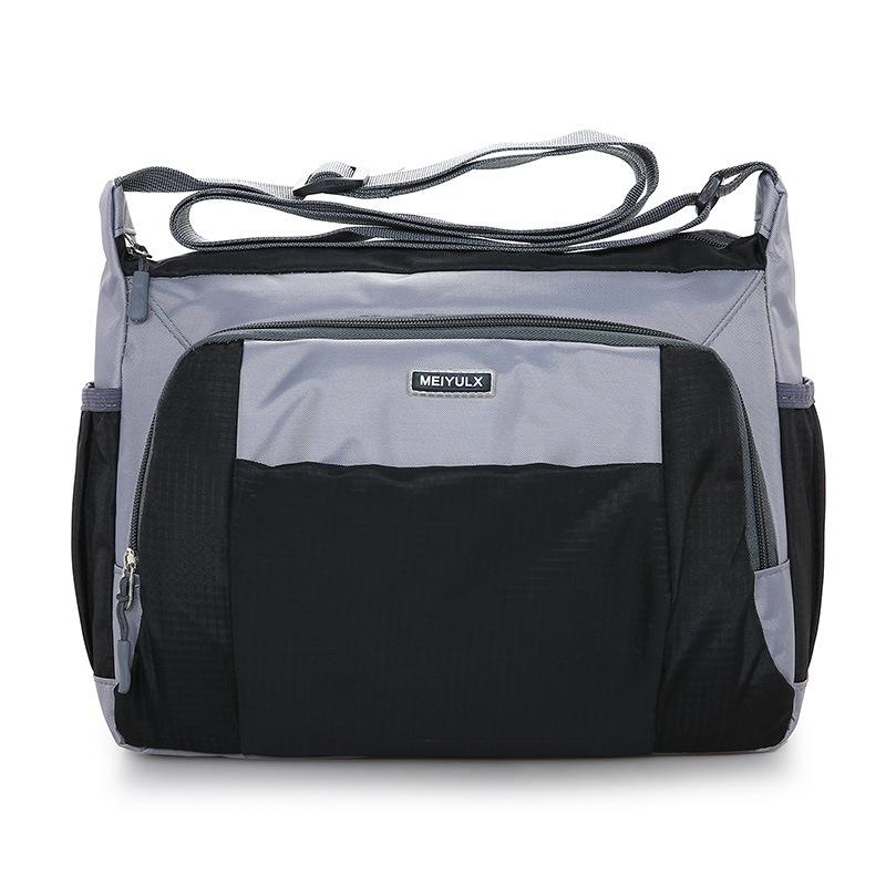 

Нейлоновая водонепроницаемая унисекс наплечная сумка, спортивная сумка, сумка через плечо 32*10*22см чёрный