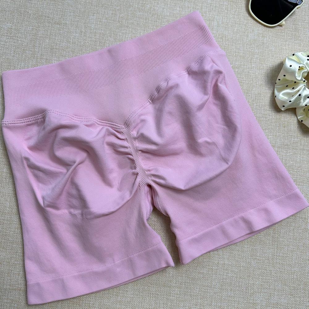 European & American High-Waist Tummy-Control Peach Butt Sports Shorts: Slimming, Quick-Dry Yoga & Running Gear