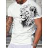 Men's Lion Pattern 3D Printed T-shirt Short Sleeve