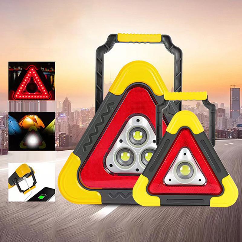 30W Multifunction Car Breakdown Emergency Safety Triangle Stop Sign With Red Led Warning Light Led Triangle Light Car Stop Sign