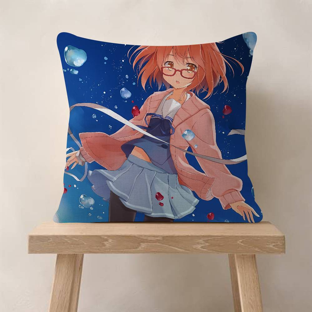 Japanese Anime Beyond The Boundary Cushion Cover Pillow Cover Decor Pillowcase Printed Cushion Case For Couch
