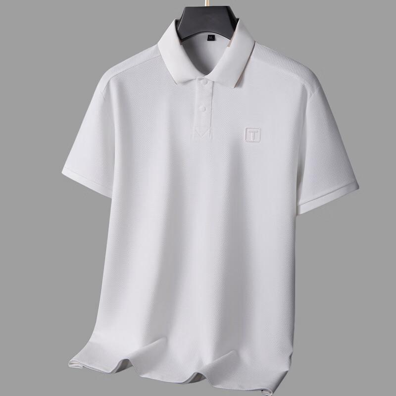 ROMON Men's Plus Size Business Casual Polo Shirt