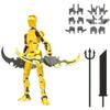Not Assembled Action Figure Set Giant Sword Titan Robot Action Figure DIY Dummy Doll Ornament 3D Articulated Figures Boys Like