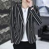 Herren gestreifte langärmelige lässige Anzugjacke - Trendige Mode für Frühling/Herbst