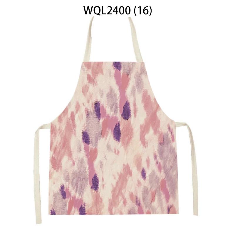 Flower Printed Sleeveless Kitchen Aprons for Women Colorful Pattern Pinafore Home Cooking Baking Waist Bib Kitchen Accessories