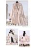 Women's Beige Fleece-Lined Trench Coat: British & Korean Style, Thickened, Long-Sleeved, Mid-Length, Autumn/Winter Warm & Stylish.