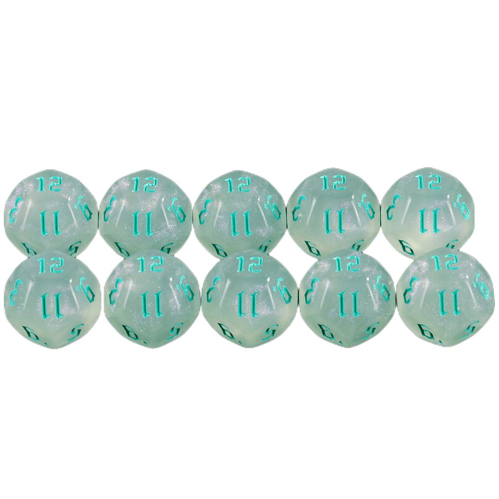 10PCS D12 Dice Set Multi-sided Games Dices Desktop Polyhedral Set for Role Playing Game
