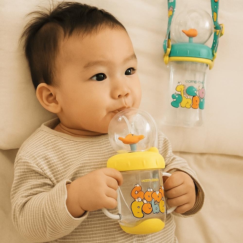 Creative Gift Double Drinking Lid Whale Fountain Tumbler Widened Handle Leak Proof Whale Cup 350ml 220ml Whale Spray Sippy Cup