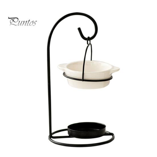 

Керамическая ароматерапевтическая горелка для эфирных масел, масляная горелка с железным подсвечником для чайных свечей, диффузор ароматов эфирных масел для спальни и офиса B