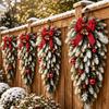 Plastic Christmas Decor Set Artificial Holiday Wreath Set Luxury Set Norfolk Pine Garland  Home