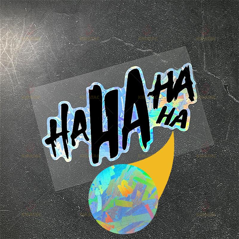 1pc HAHAHA Motocycle Stickers Waterproof for Motocycle Helmet Fairing Windshield Car Window Scooter Body Universal Vinyl Decals