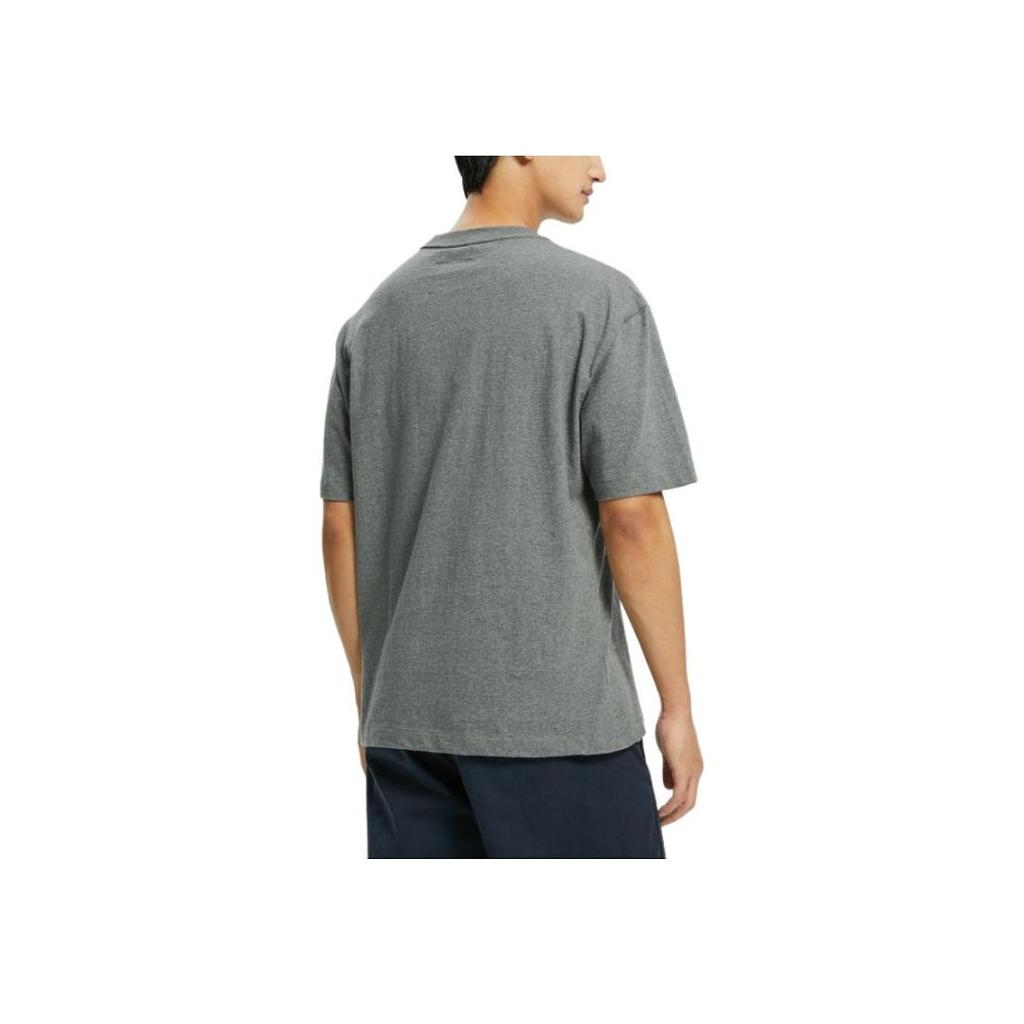 Calvin Klein Casual Versatile Round Neck Printed Loose Short Sleeve T-Shirt Men Tops Gray 40HM228-060