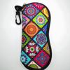 Totem Printed Glasses Case Shockproof Eyeglass Storage Bag With Zipper Keychain Portable Outdoor Sunglasses Pouch Eyewear Holder