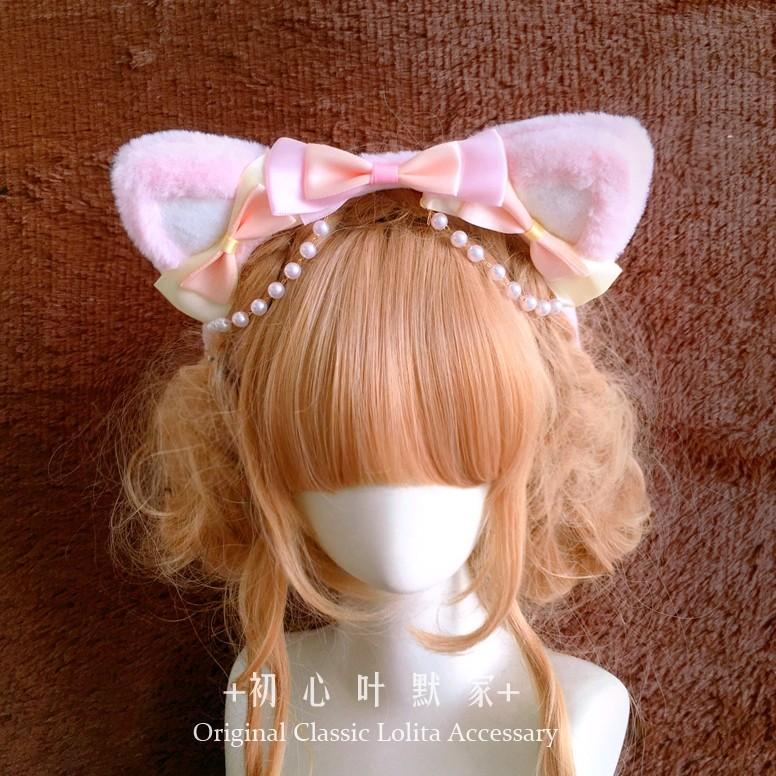 Lolita Bear Ear Headband KC Headband Cat Ear Multi-layer Lace Hair Accessories for Women
