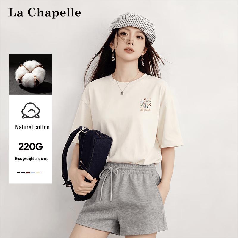 La Chapelle Women s Basic Cotton Short Sleeve T-Shirt S