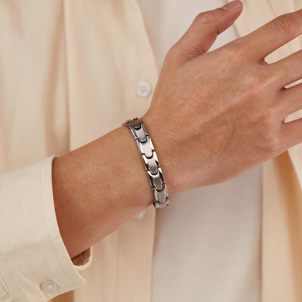 Stainless Steel Bracelet Men's Versatile Creative Design Photosensitive Surface Titanium