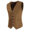 Men S Korean Style Slim Fit Solid Color Suit Vest