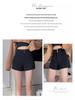 Women's 2025 High-Waisted Black A-Line Wide-Leg Summer Hot Pants