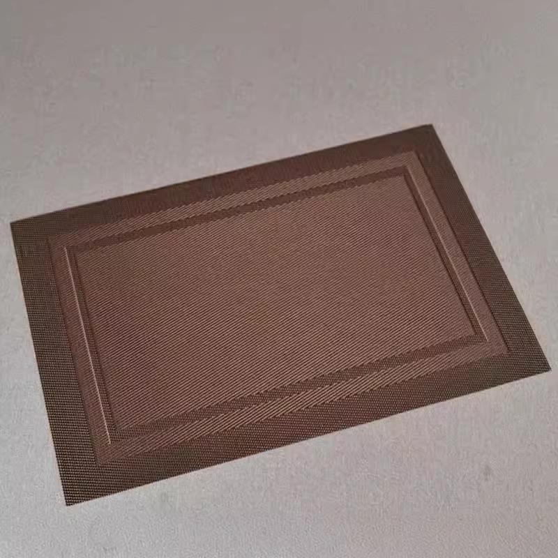 European-Style PVC Placemat - Heat-Resistant, Double-Frame Design for Western Food