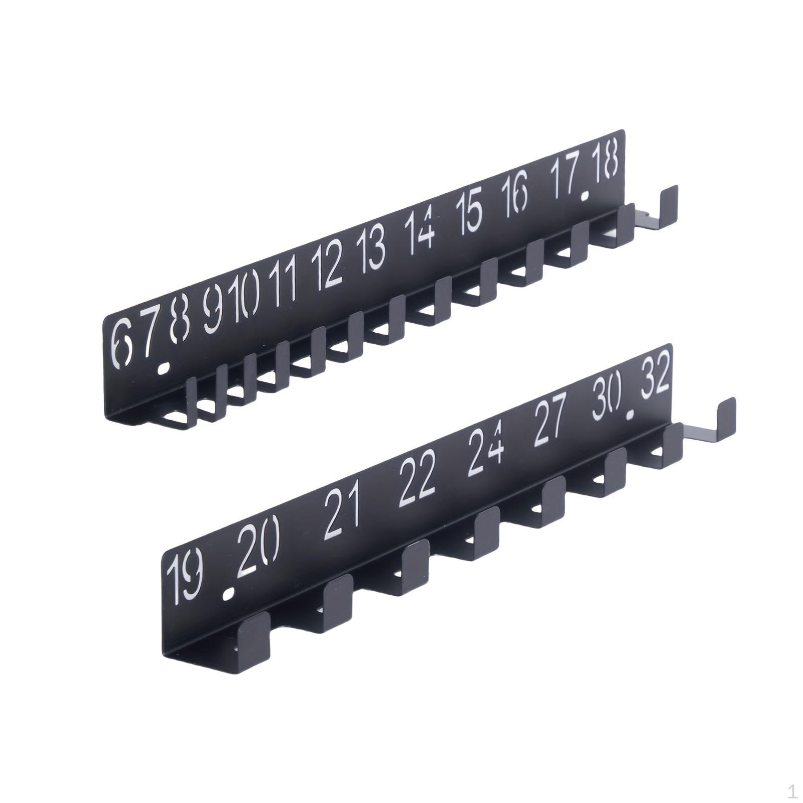 

2 Pieces Wall Mount Wrench Organizer Rack Storage Bracket Easy to Install Metal Efficient Hanging