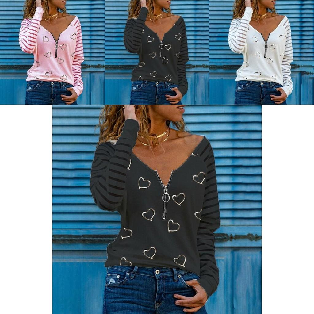 Stylish Women's Plus Size Tunic Top With V-neck Zipper Design For Casual Wear