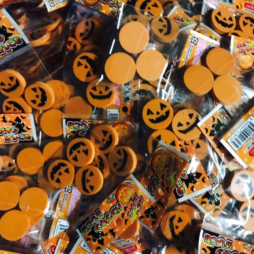 School Without Leaving Any Trace Pumpkin Eraser Correction Supplies Pencil Rubber Halloween Eraser