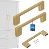 Kotarbau® Kitchen Furniture Handle Classic Modern Oblong Long Matte Gold 126 Mm Spacing 96 Mm Set Of 2