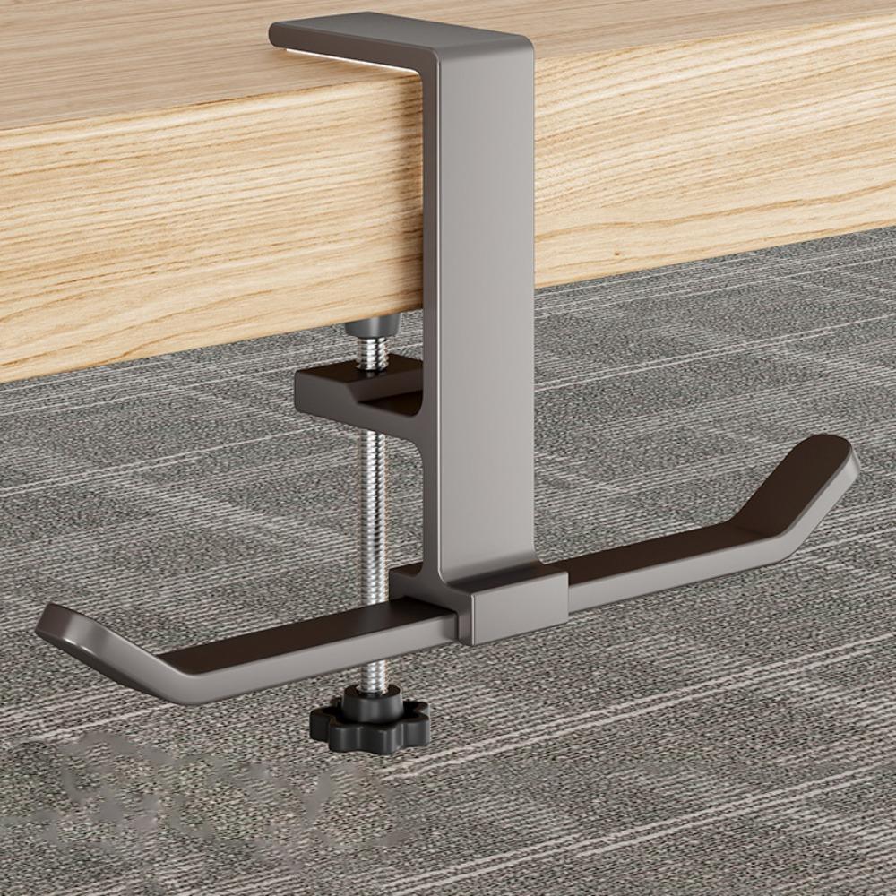 Adjustable Clamp Desk Bag Hanger Aluminum Alloy Under Desk Clamp Hook Dorm Room