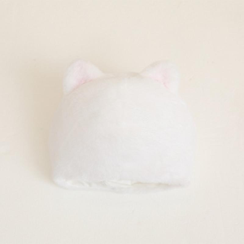 White Terrier Dog Hat Soft Fleece Winter Hat For Cold Weather Easy To Wear Photo Props