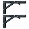 2 Pack New Campervan Folding-Bracket Table Shelf For RV Motorhome Caravan 200 X 106mm Black+Finish Triangular Folding Bracket