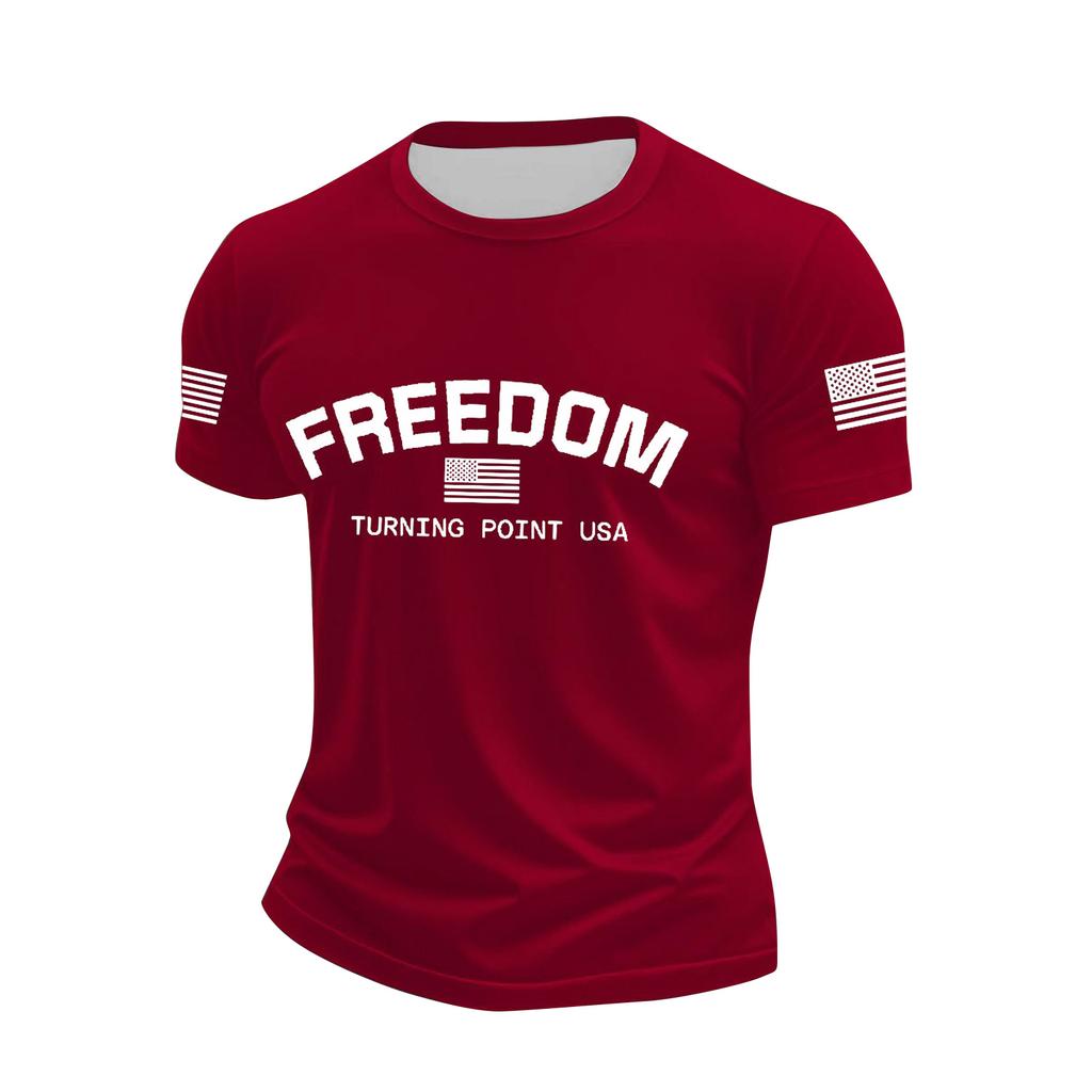 Pánské tištěné tričko s krátkým rukávem Pánský volný ležérní top s krátkým rukávem