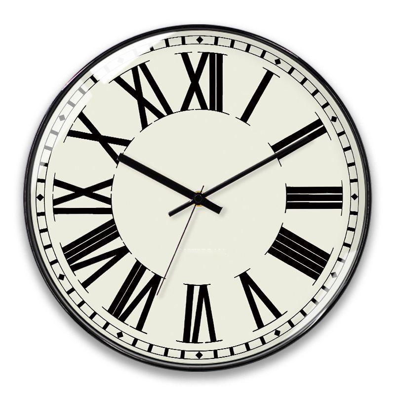 

Timeless Roman Numeral Wall Clock Silent Wall Watch Classic Art Home Decor Creative Gift For Family Housewarming (WHITE,8 inch) белый