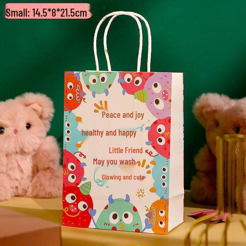 Kids' Gift Bag: Birthday Party Favors for Children's Day - Kraft Tote for Kindergarten & Primary Students (June 1st)