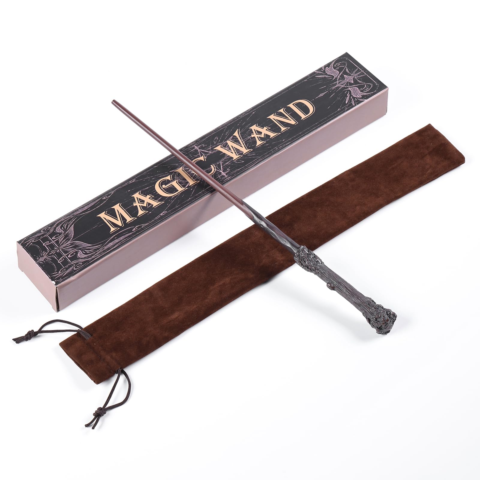 

MUMAREN Гарри Поттер волшебная палочка волшебная палочка аксессуар реквизит точно воспроизведен косплей подарок на день рождения заклинание волшебная палочка футляр для хранения сумка в комплекте