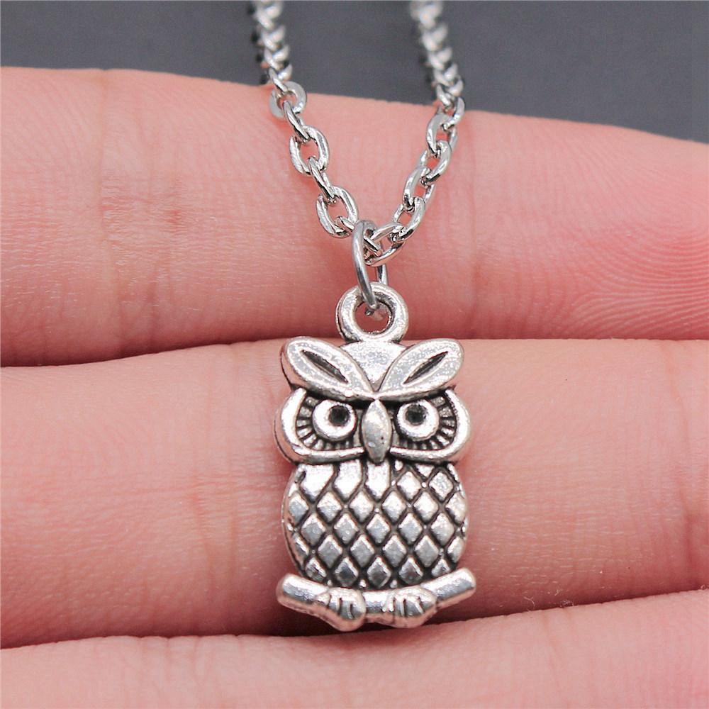 Pendentif Sagesse Hibou Aigle en Bronze Antique, Collier Collier Maman, Nouveauté Cadeau