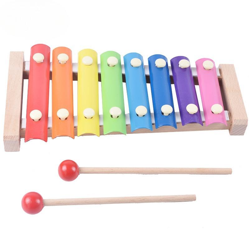 Infants and Young Children Eight-tone Small Xylophone Player Playing the Piano 8 Months Old Baby Educational Music Toys 1-2-3 Year Old Early Education