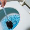 Long Handle Toilet Brush White Plastic with Base Home Bathroom Cleaning Tool Wc Supplies Convenient Cleaning Helper