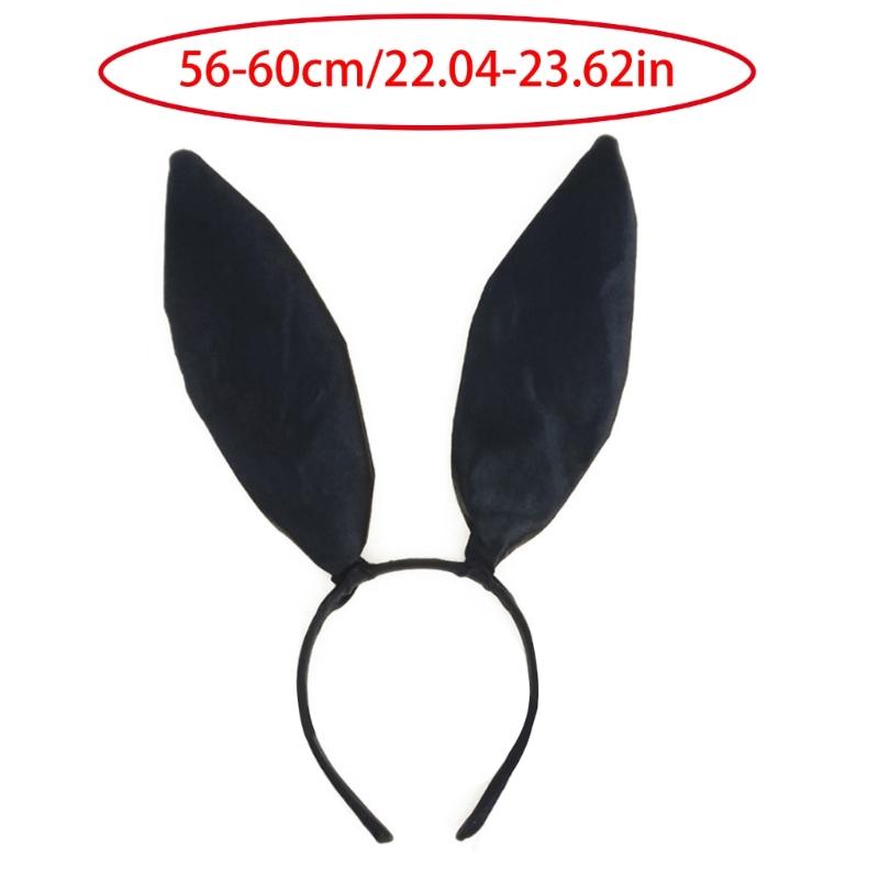 Rabbit Ears Headband Cosplay Costume Hairhoop Necktie Arm Gloves Party Headpiece Masquerades Headdress Animes Outfit