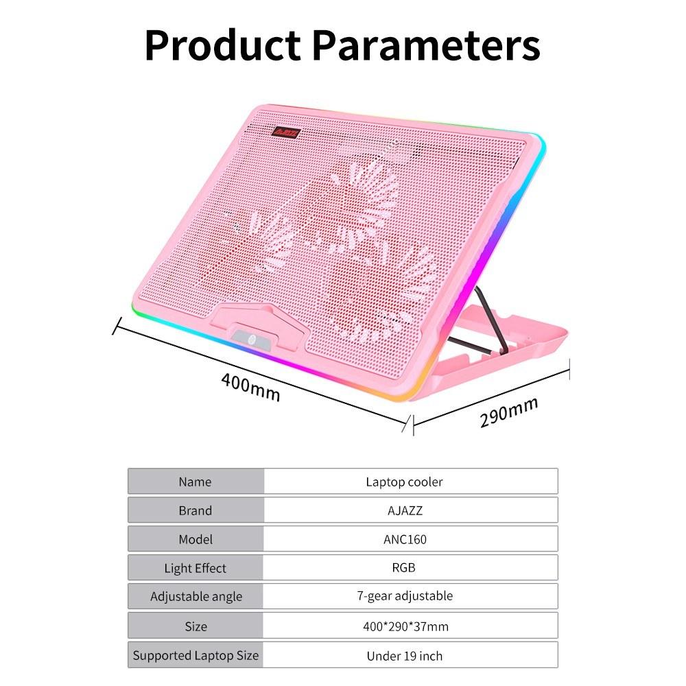 Buy HBKS AJAZZ ANC160 Laptop Cooler Laptop Cooling Stand with RGB Light