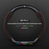 LUBTW1 Car Emboss Suede Carbon Fiber Steering Wheel Cover For Alfa Romeo GT 147 156 159 166 Giulia Tonale Stelvio Giulietta Mito Milano