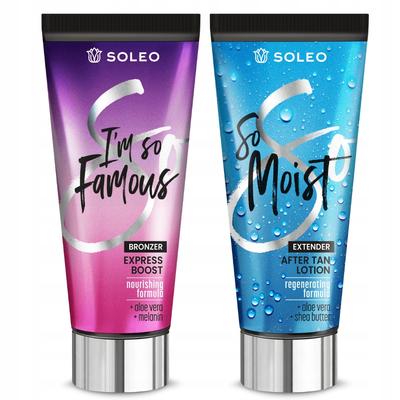 SOLEO I'M SO FAMOUS 150ml TANNING BRONZER + AFTER-SUN BALM 150ml