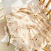 Fluffy Ibul Baby Blanket for Toddlers, Boys and Girls, Soft, 115x100cm, Gauze On the Front and Raised Wool On the Back (Large Bear Design)
