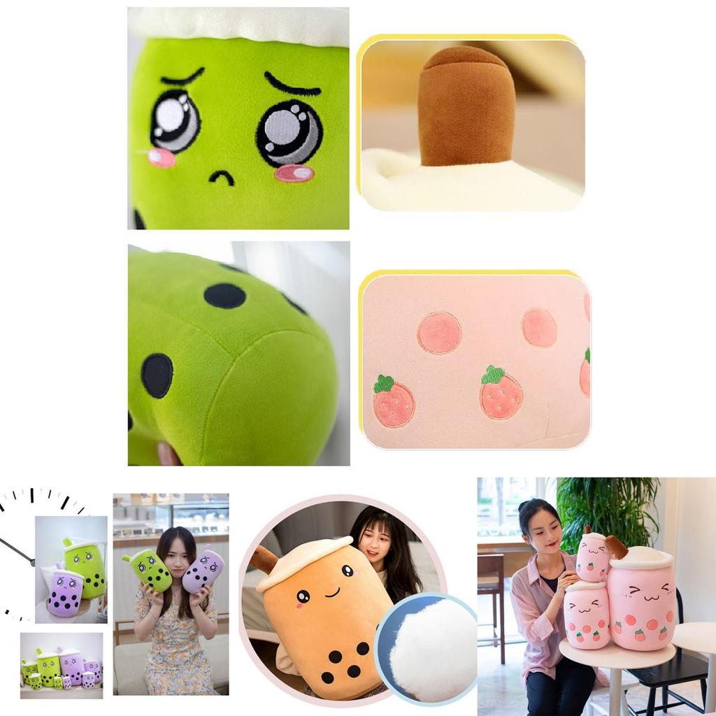 Adorable Bubble Tea Boba Cup Plush Pillow Cushion For Cozy Softness In 4 Sizes