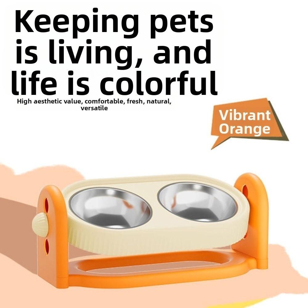 Rotatable Pet High Footed Bowl Non-Slip Elevated Pet Feeder Bowl for Kitten/Puppy/Bunny